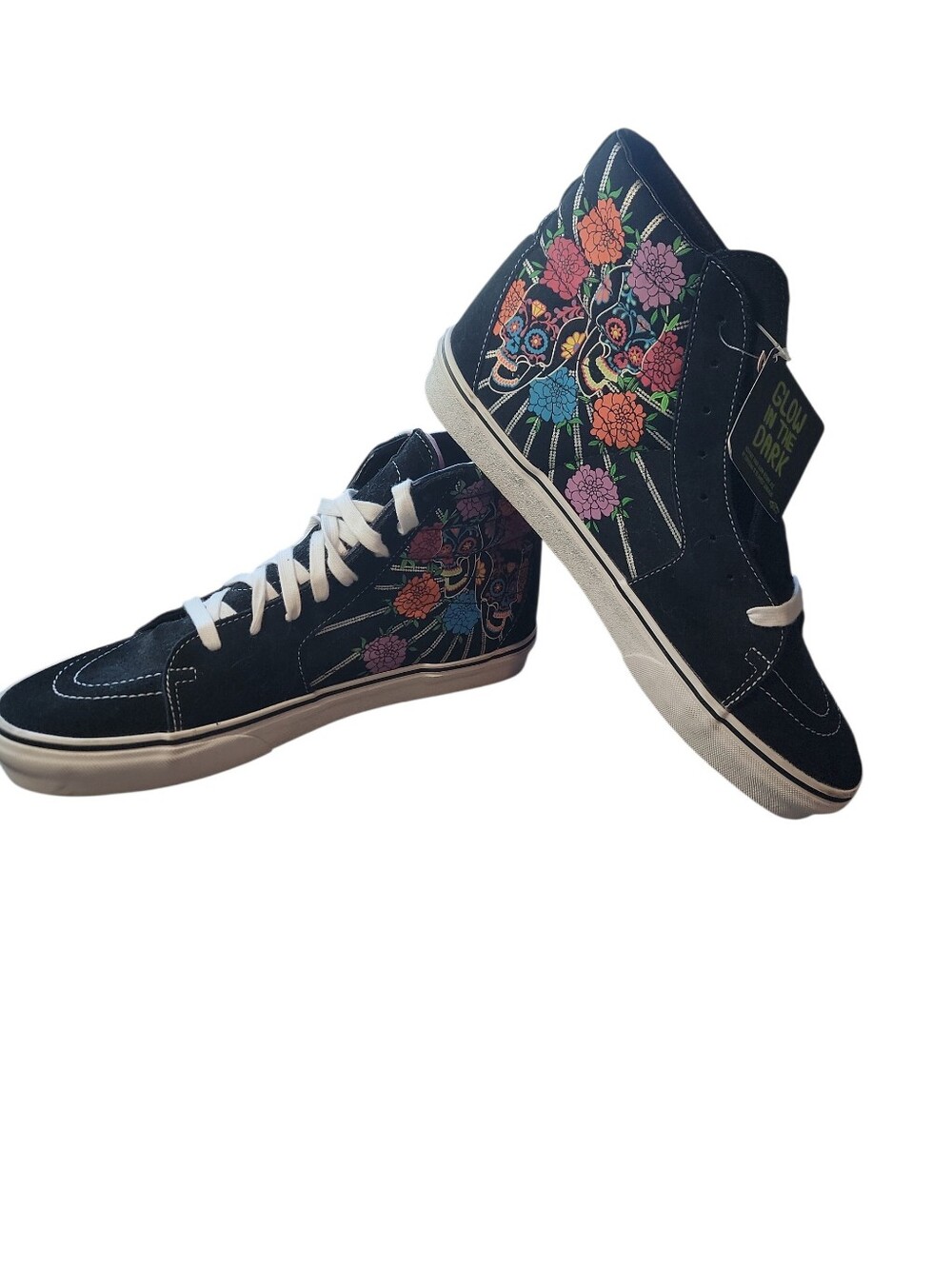 Vans Hi-Top Glow In The Dark Skull Dia De Los Muertos Sneakers Men's Sz 13 NWOB